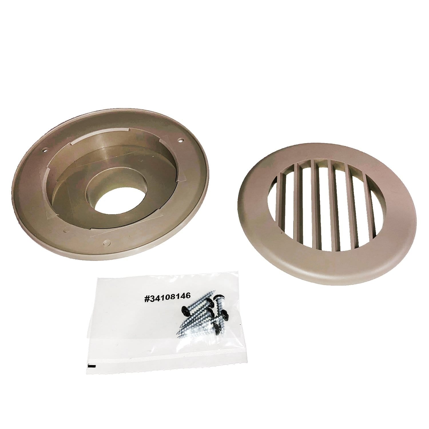 Thetford 94263 (601-015-94263) 2" Thermovent Ducted Heat Vent, No Damper, Tan