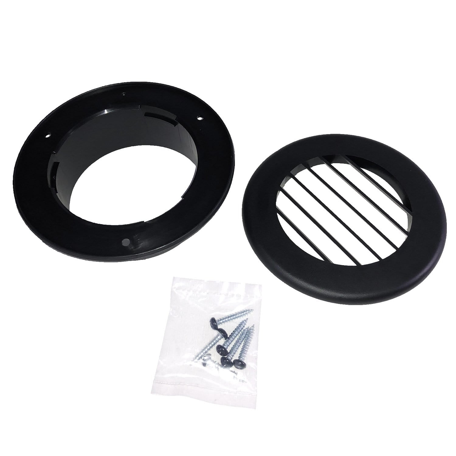 Thetford 94265 (601-015-94265) B&B Molders 4" Thermovent Ducted Heat Vent, No Damper, Black