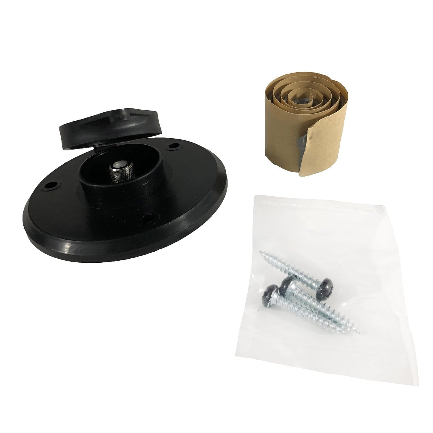 Thetford 94321 (601-005-94321) B&B Molders Coax Cable TV Plate, Black