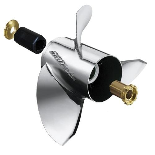 Michigan Wheel 953522 14-3/4" x 22 RH XL 3 Blade Ballistic SS Propeller V6/V8, 4-3/4" Gearcase