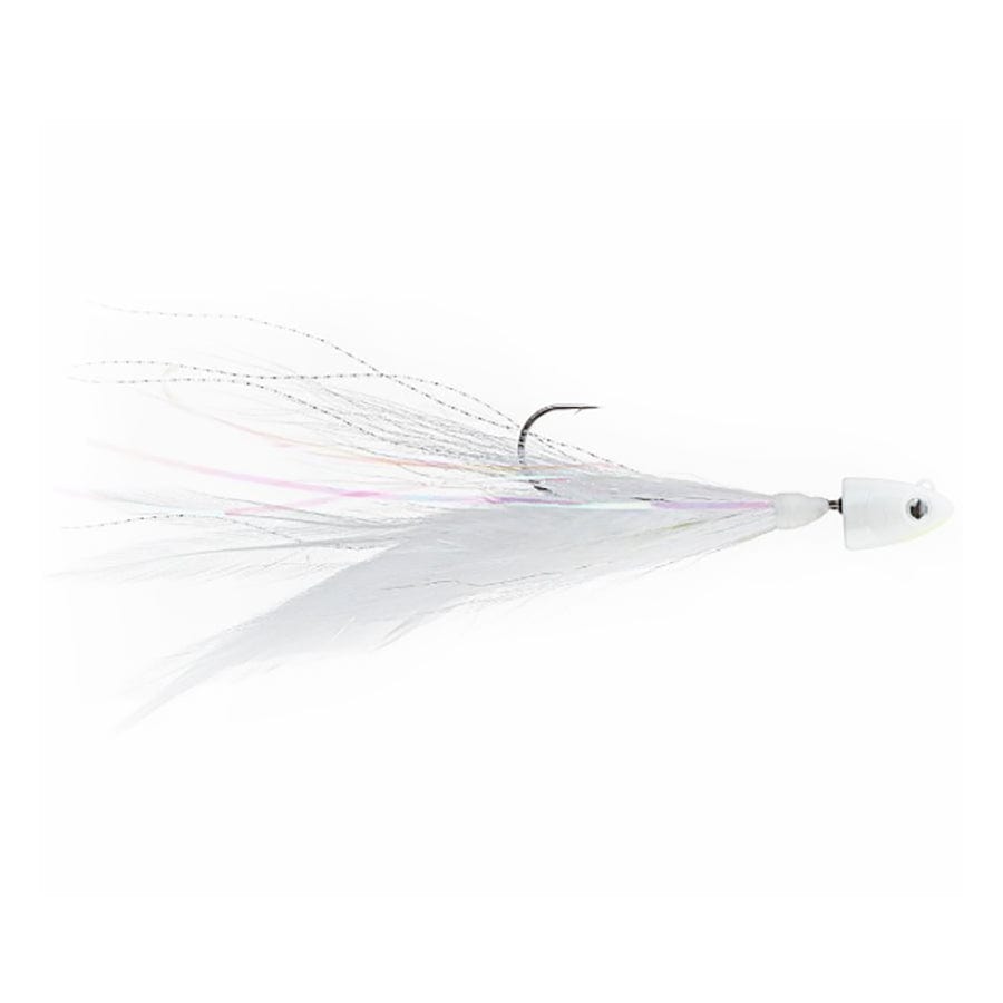 Freedom Hydra Shad Hair Jig White 1 oz Pure White Feather and Bucktail