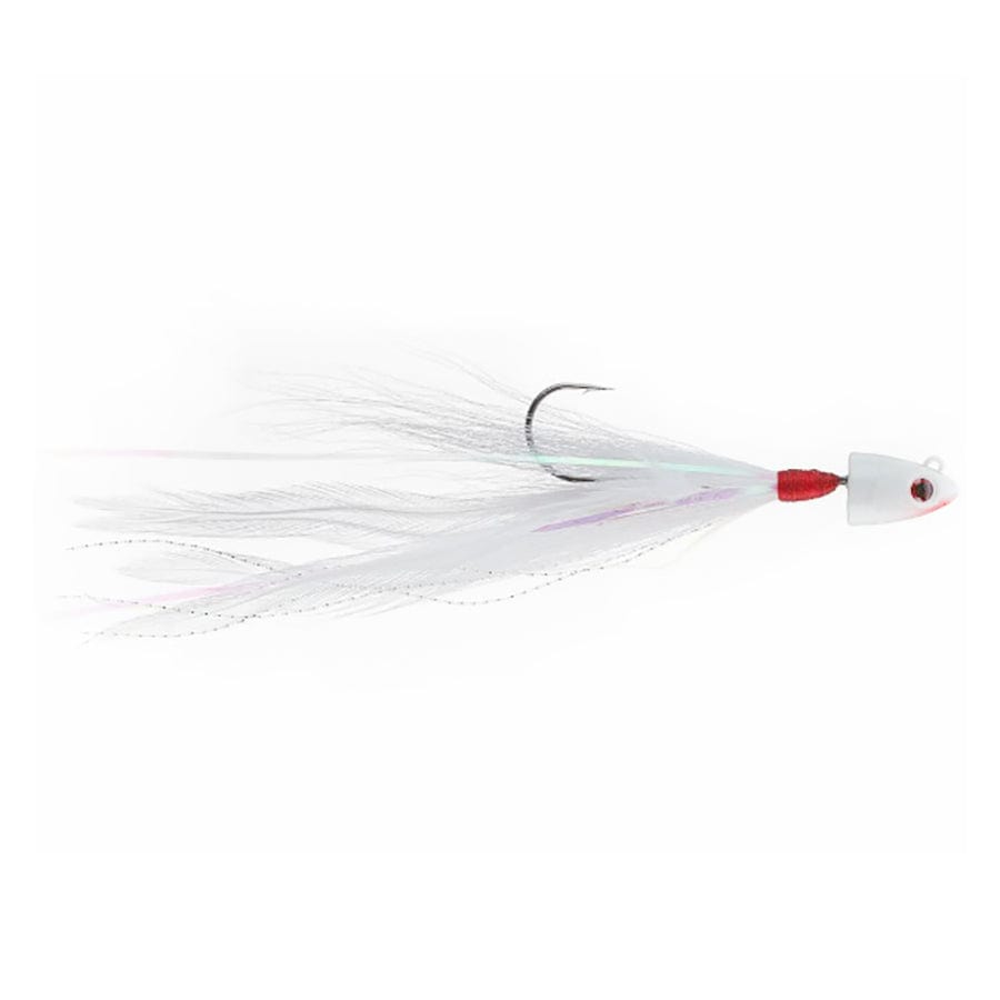 Freedom Hydra Shad Hair Jig White 1 oz Pure White Feather and Bucktail