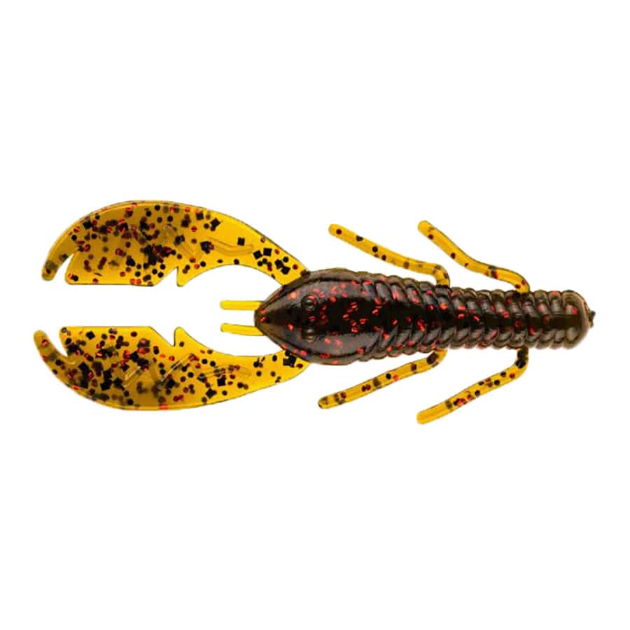 American Baitworks X65530 NetBait 4" Paca Slim Fishing Bait - Green Pumpkin Red