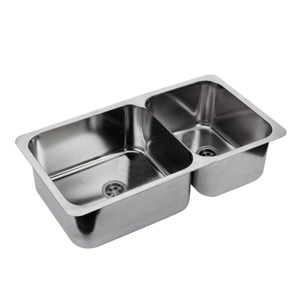 Ambassador Marine S54-1823-UM-R 23-1/4” x 13-1/4” Double Rectangle Stainless Steel Sink - Ultra Mirror