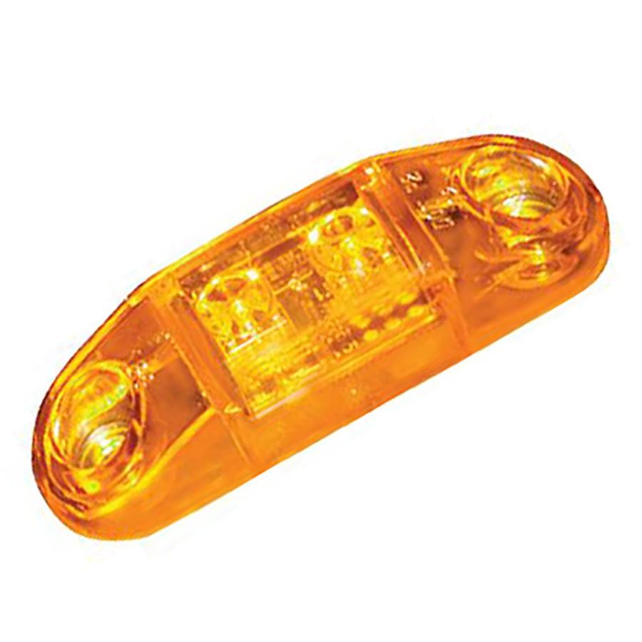 Anderson Marine / Peterson MFG V168A Oblong LED Clearance - Side Marker Light, Amber 2.6" x 0.75"