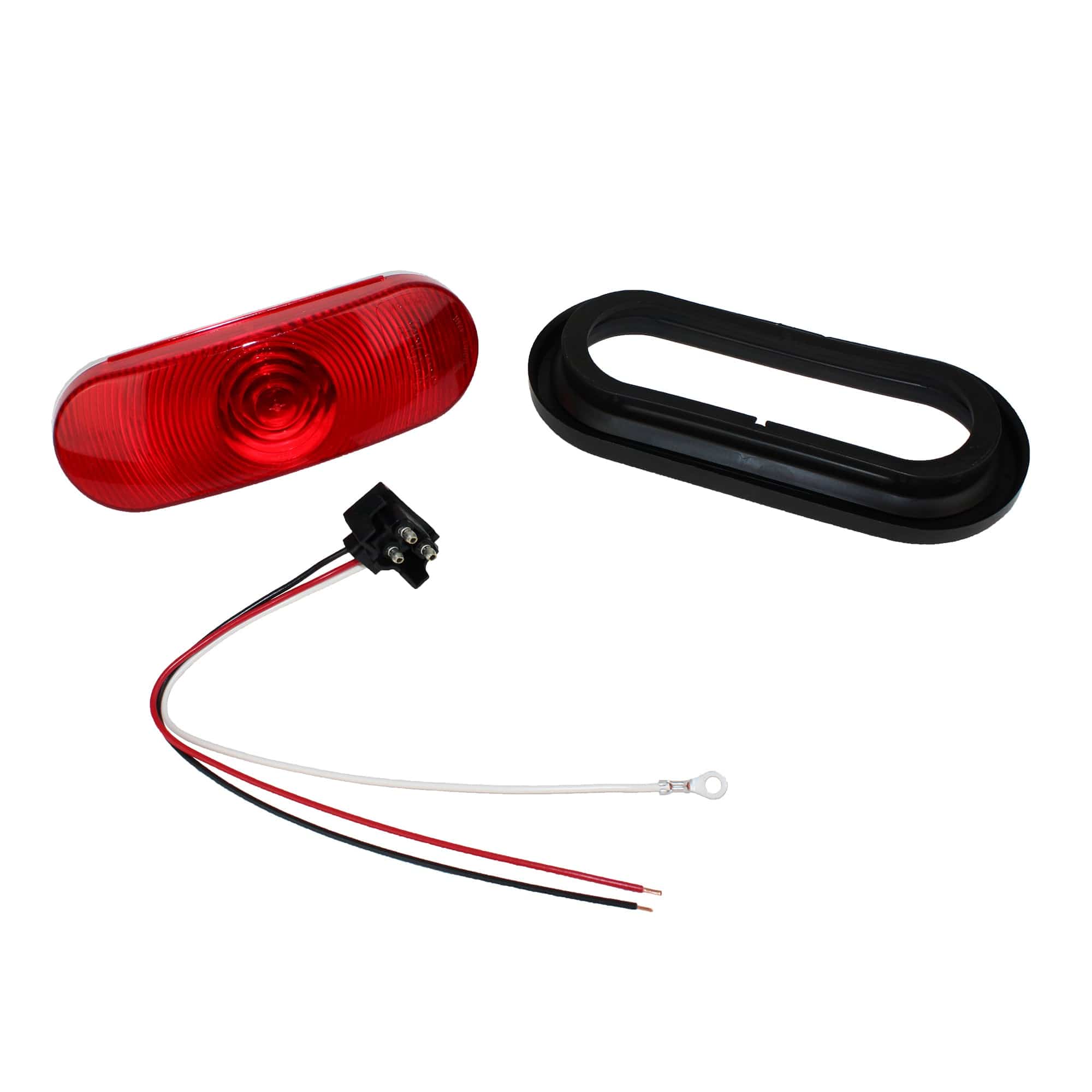 Anderson Marine / Peterson MFG V421KR 6.50"x2.25" Oval Incandescent Stop/Turn/Taillight Kit - Red