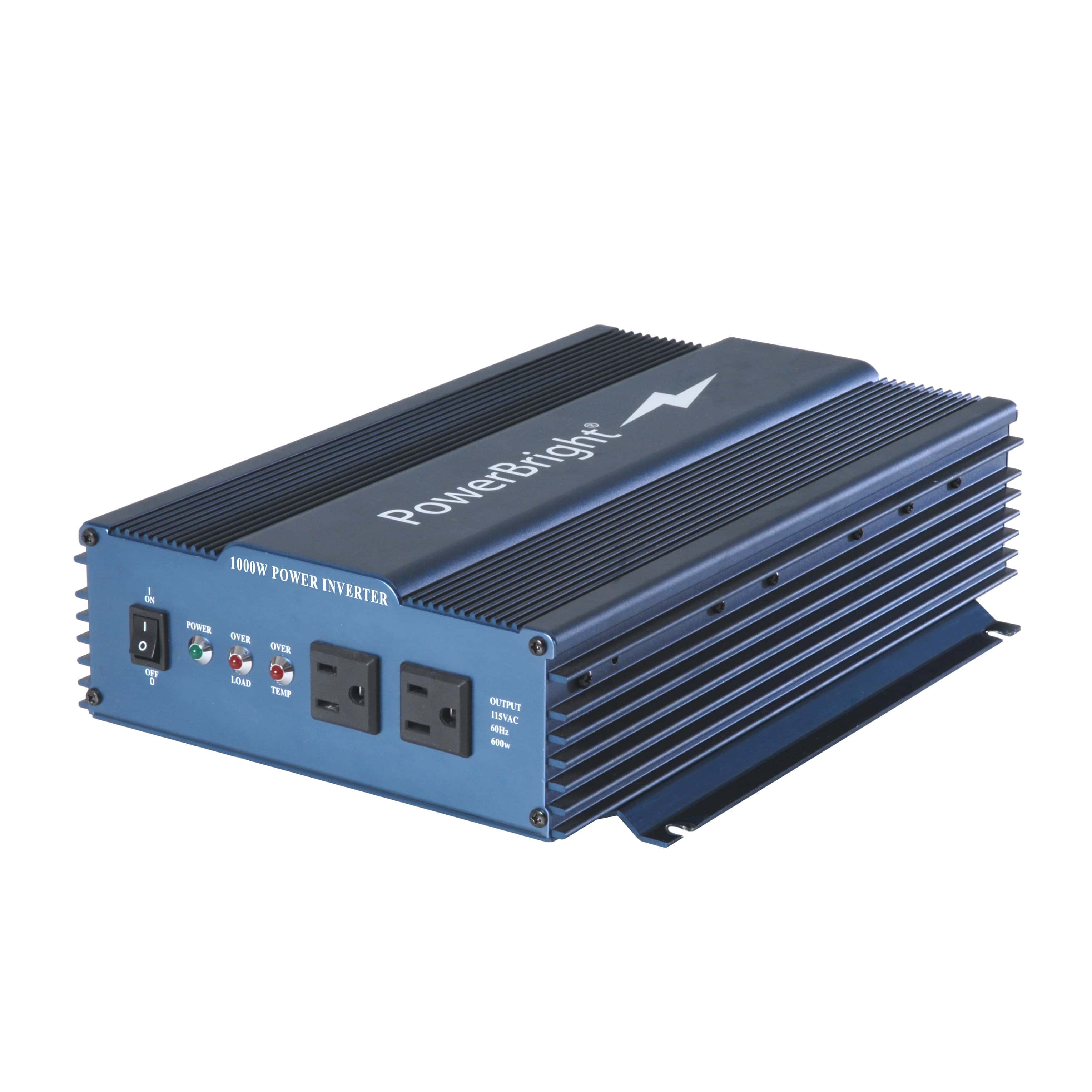 Power Bright APS1000-12 Pure Sine Inverter With Cables and Clamps