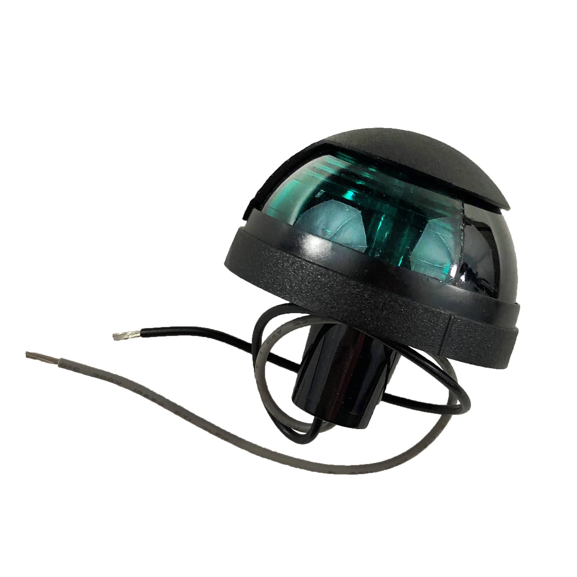 Attwood 5040G7 12V Green Sidelight with Black Housing