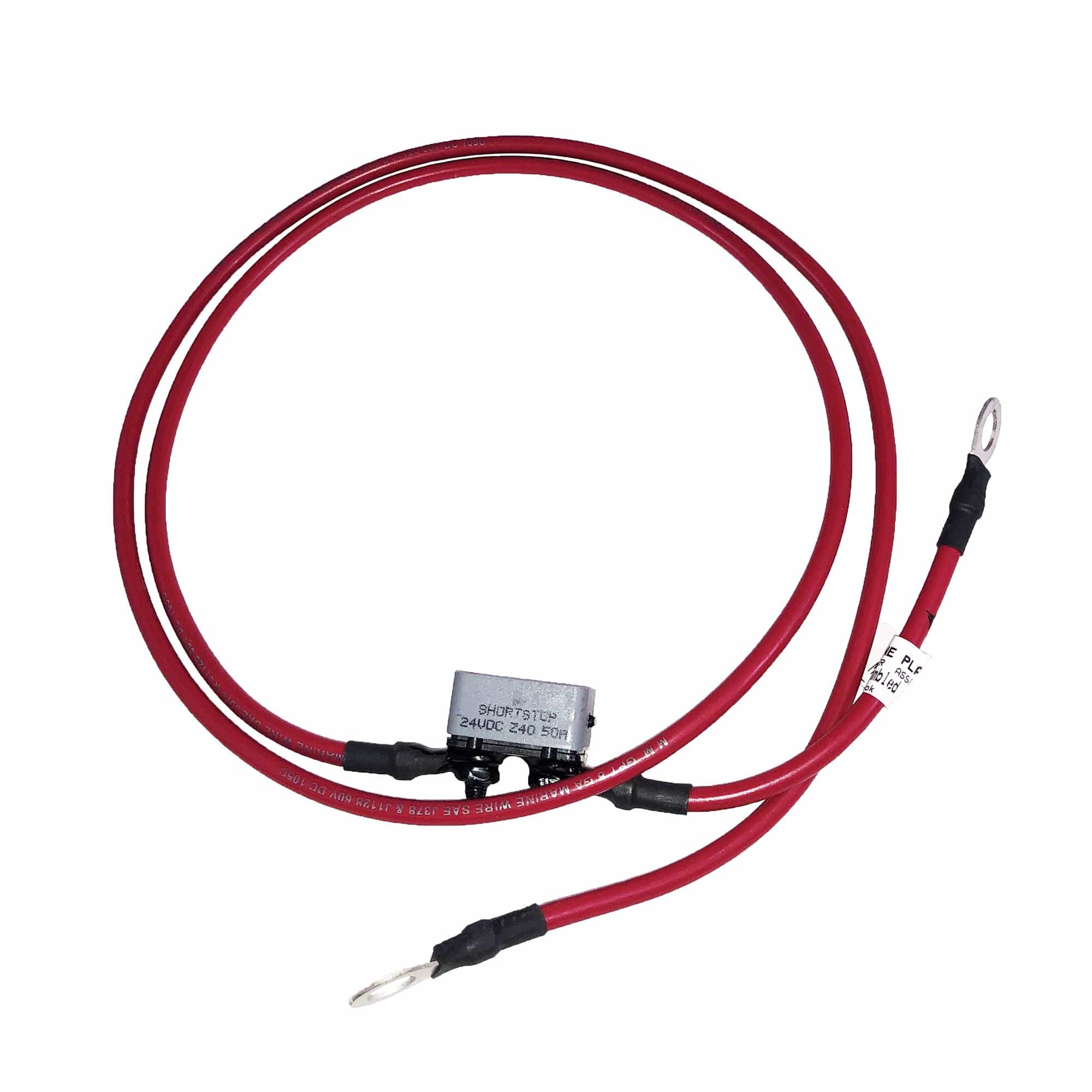 Attwood MM309922T Battery Cable W/ Terminals & Breaker 50A 8AWG 4'