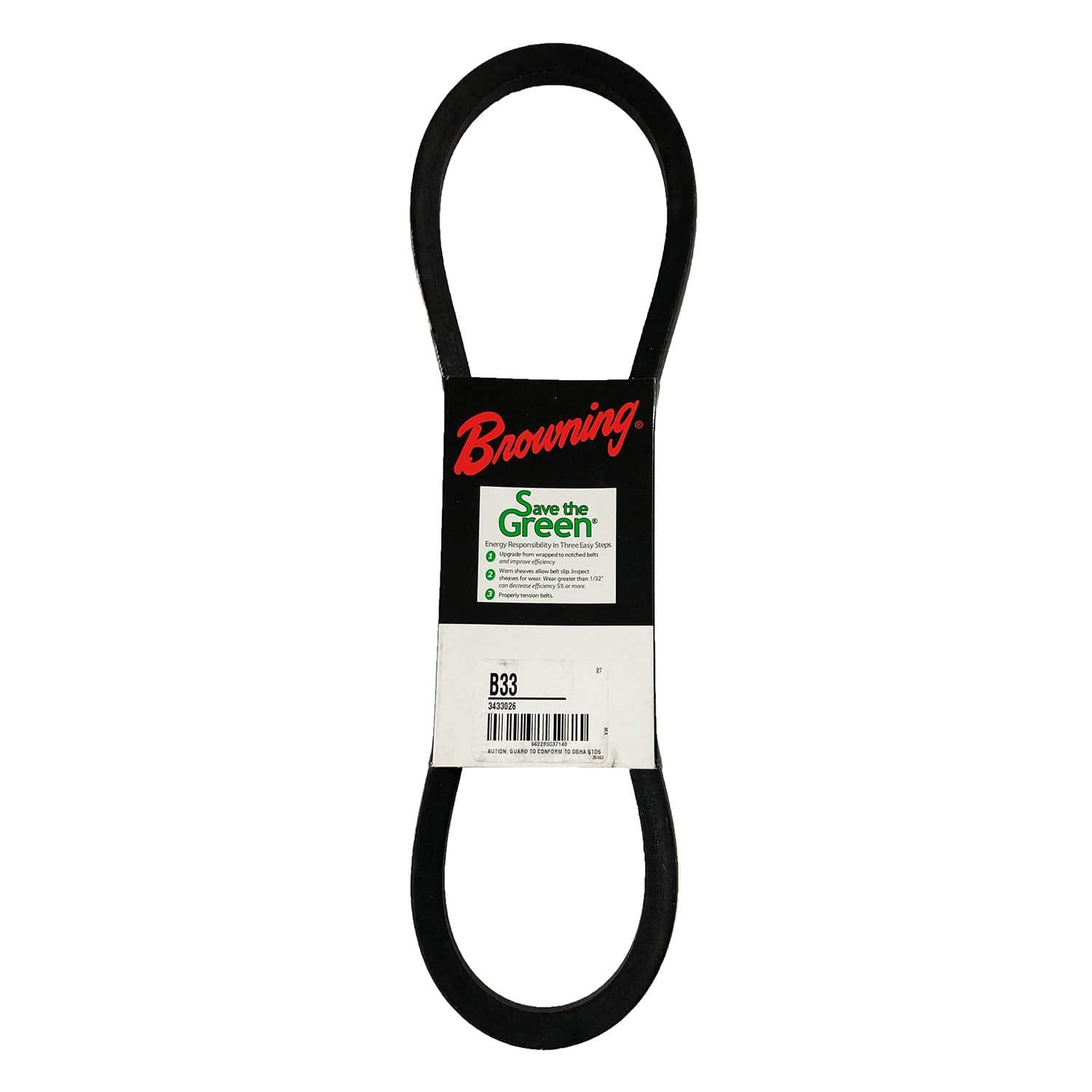 Browning B33 Super Gripbelt, B Belt Section, 21/32" x 7/16"