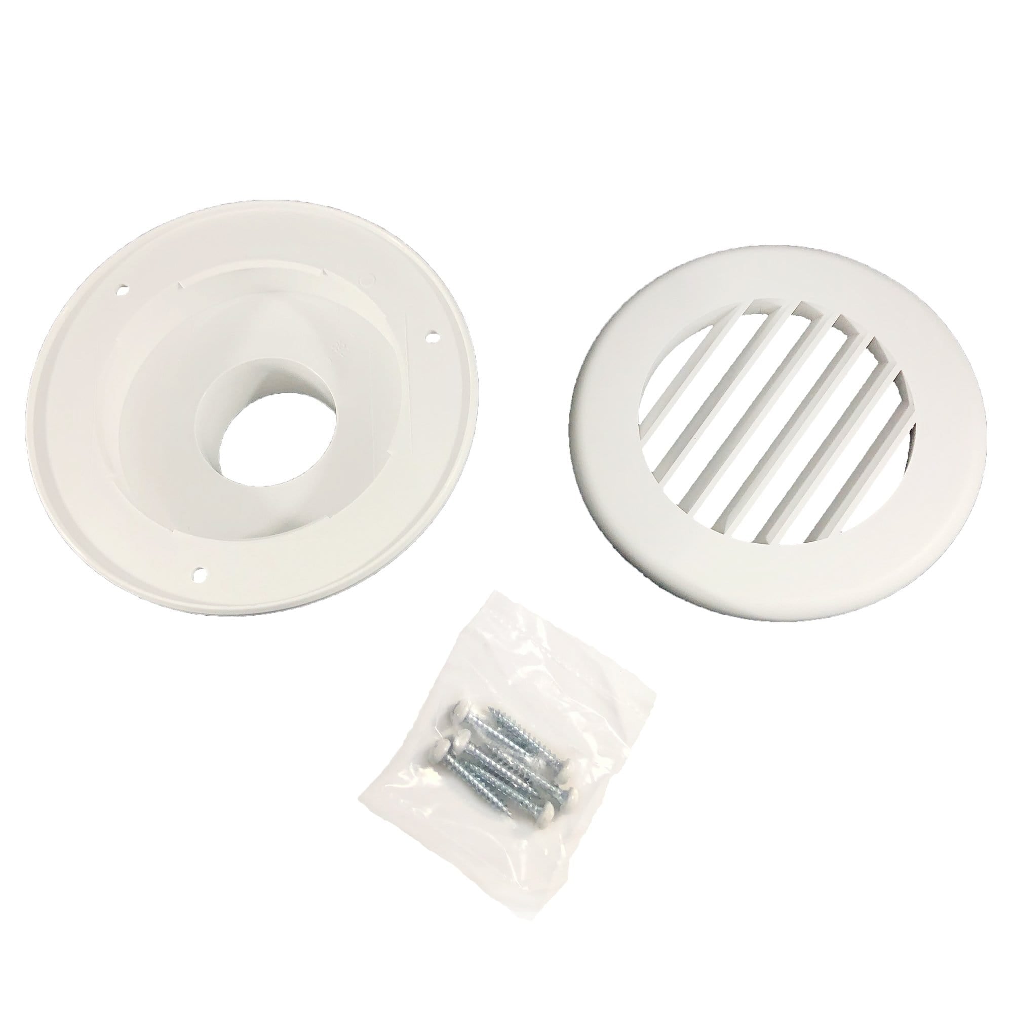 Thetford 94261 (601-015-94261) B&B Molders 2" Thermovent Ducted Heat Vent, No Damper, Polar White