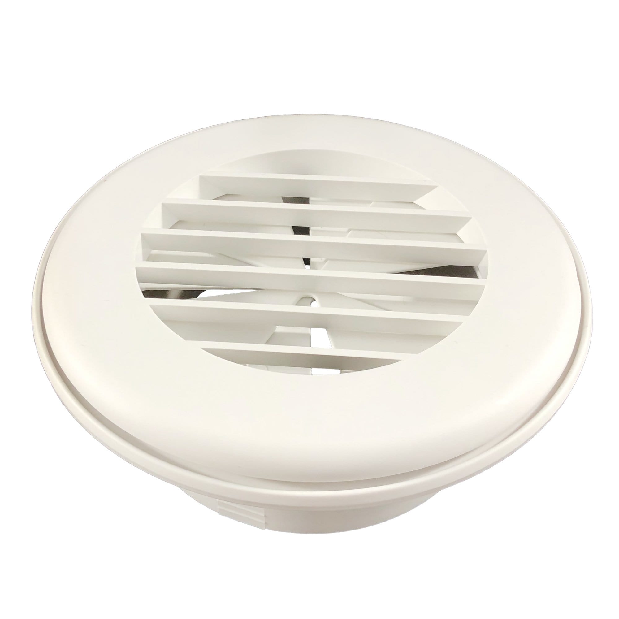 Thetford 94267 (601-015-94267) B&B Molders 4" Thermovent Ducted Heat Vent W/ Damper, Polar White