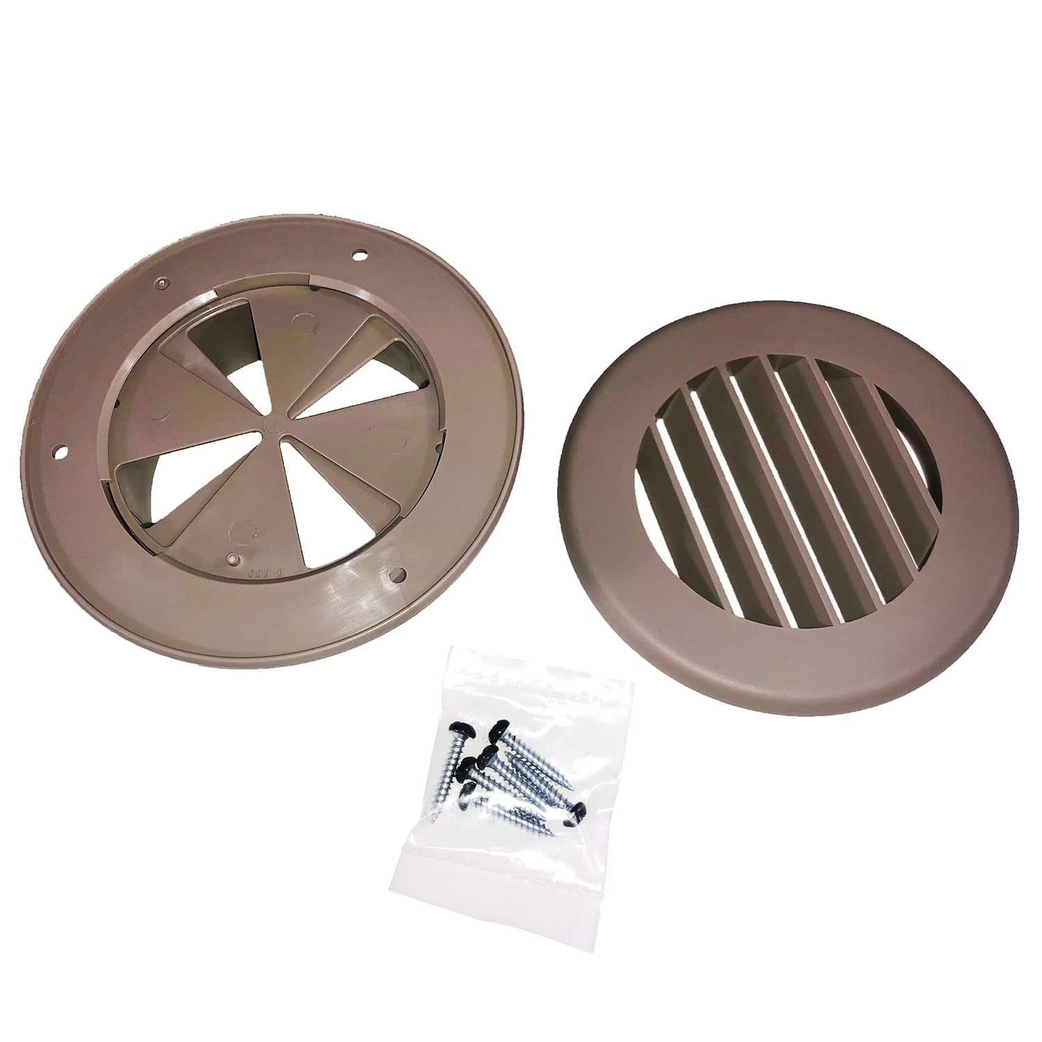 Thetford 94269 (601-015-94269) B&B Molders 4" Thermovent Ducted Heat Vent with Damper, Tan