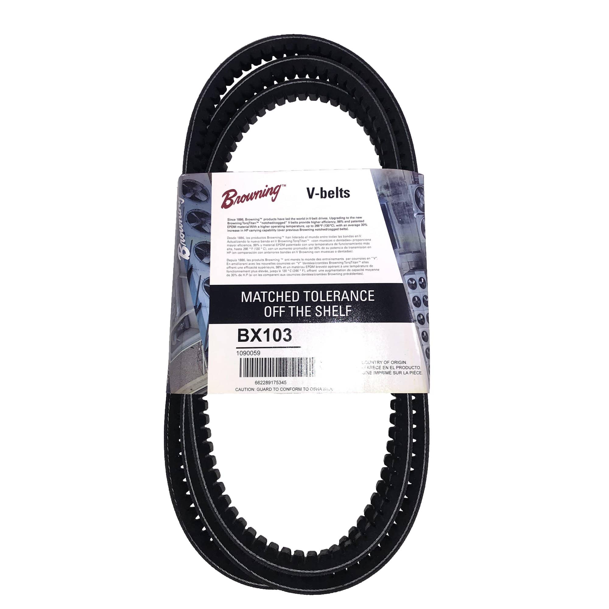 Packard BX103 Browning Gripnotch Belt
