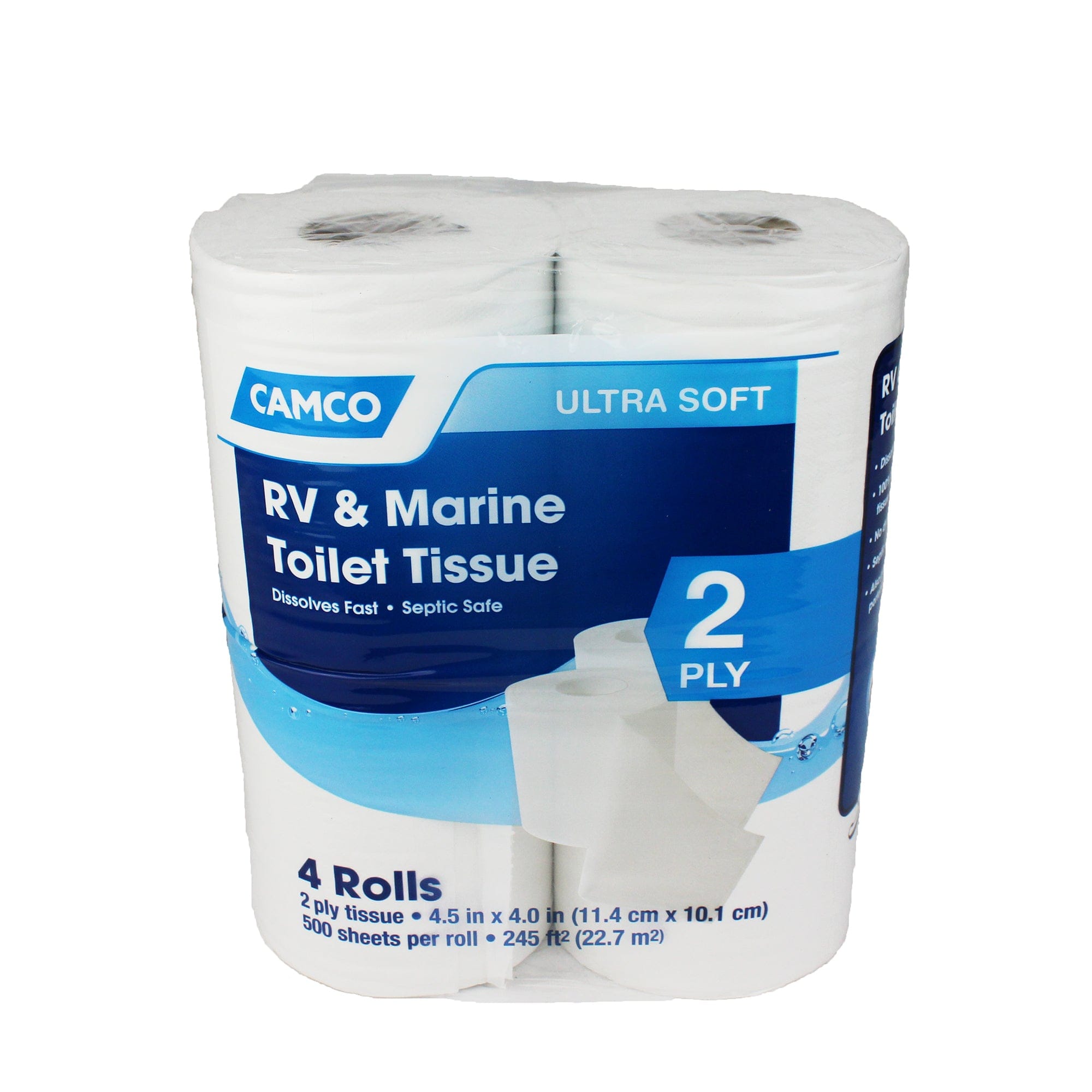 Camco 40278 TST RV & Marine Toilet Tissue, 2-Ply, 4 Rolls