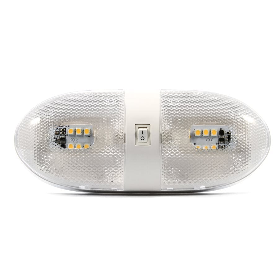 Camco 41321 LED Double Dome Light, Warm White, 320 Lm, cCSAus