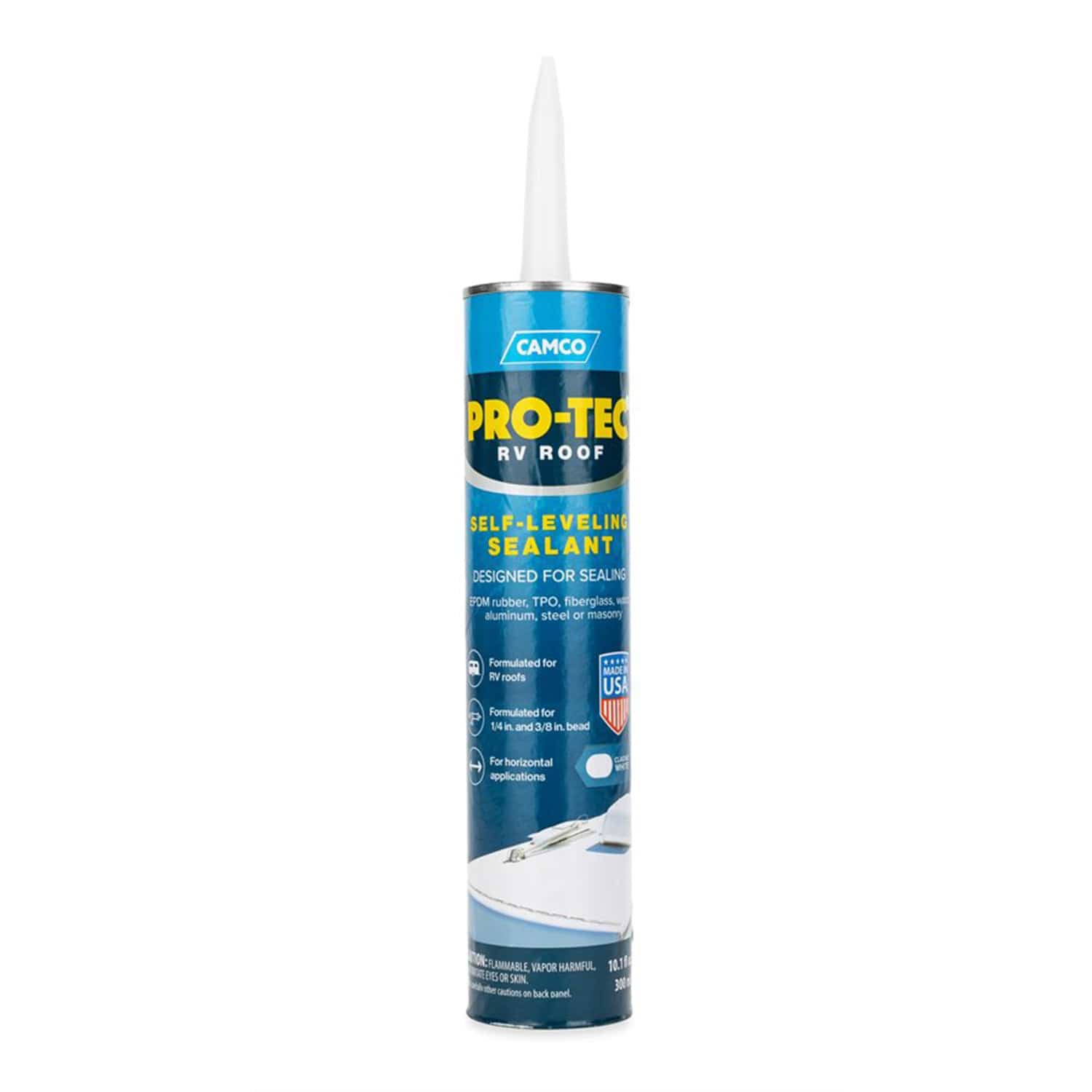 Camco 41464 Pro Tec Self-Leveling RV Roof Sealant - White
