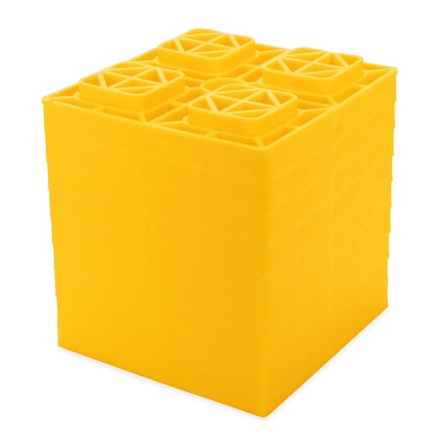 Camco 44505 Leveling Blocks W/ Carrying Bag, Yellow - 10 Pack