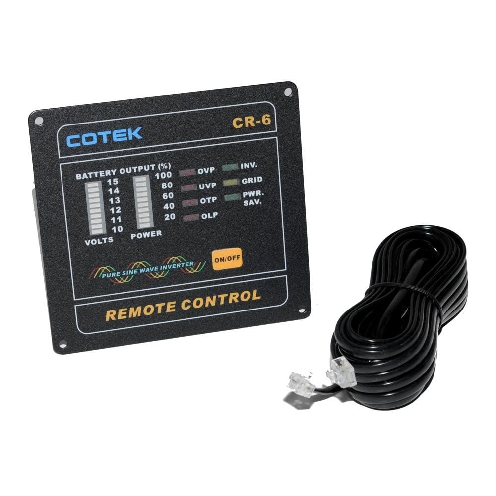 Cotek CR6-12 Remote Control for use with the 12 Volt ST, SD, and SK 1000 Watt and above Inverters