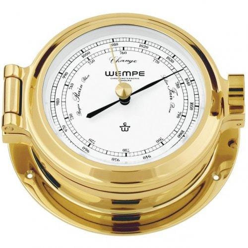 Wempe CW190002 Globaltec Cup Brass Nickel Plated Barometer 140 x 47mm White/Black
