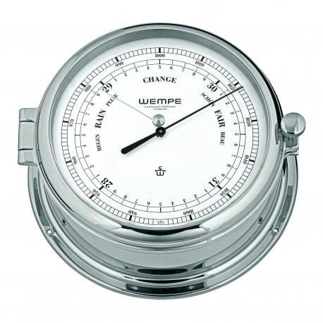 Wempe CW460006 Admiral II Brass Chrome Plated Dd-Barometer 185 X 70mm White/Black Hpa/Inch