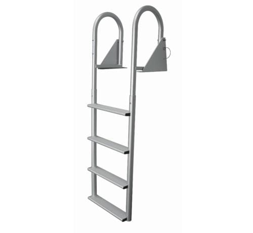 JIF Marine DJW4W Hinged Dock Ladder W/ 4" Step