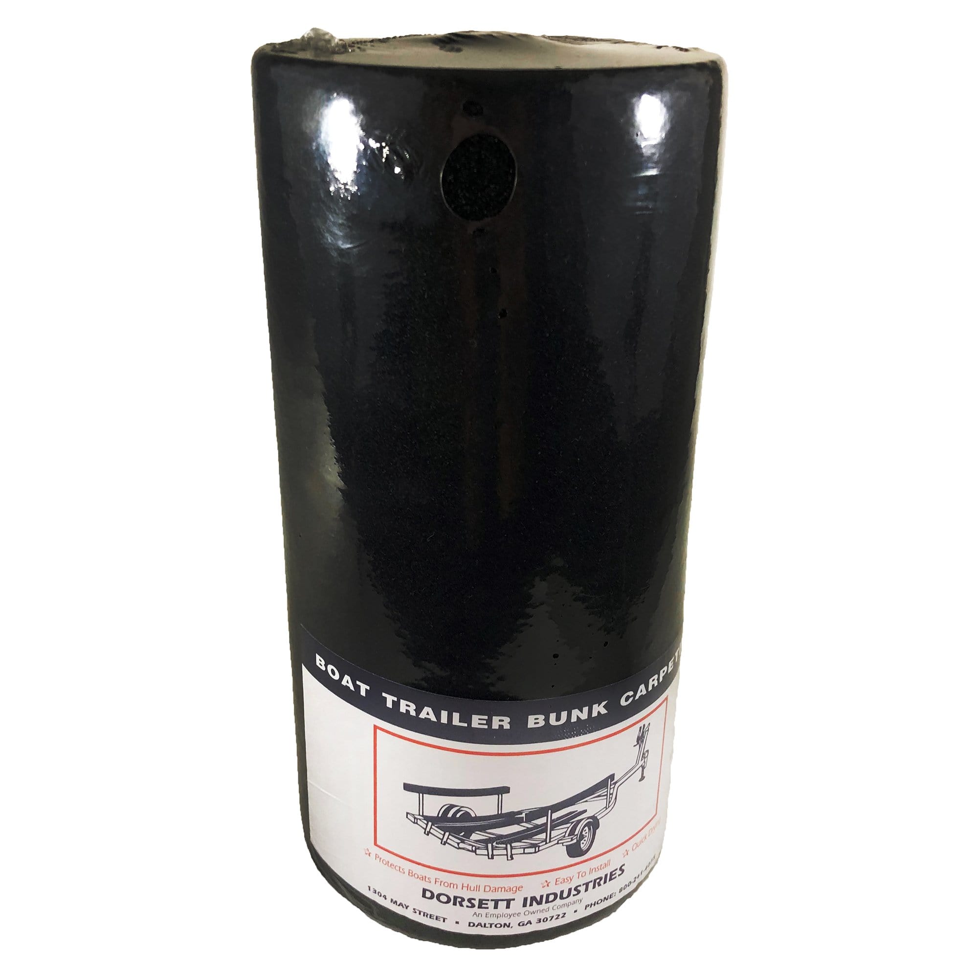 Dorsett 5825-12 Needle Punch Bunk Carpet 12" x 12', Black