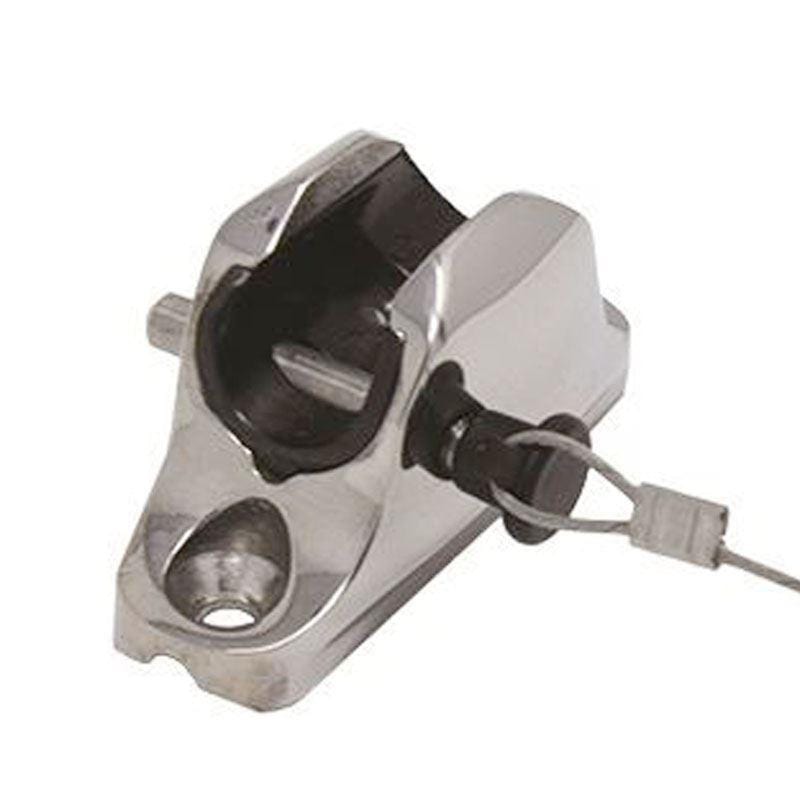 Taco Marine F13-0302/244BN Ball & Socket Concave Deck Hinge, Pin / Lanyard, 1" O.D. Tubing