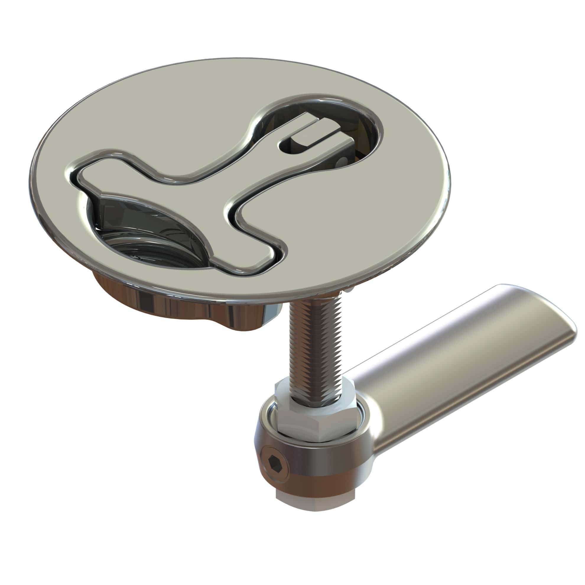 Taco Marine F16-3000 Stainless Steel Latch-Tite, Round 3" Diameter, Concealed Fasteners