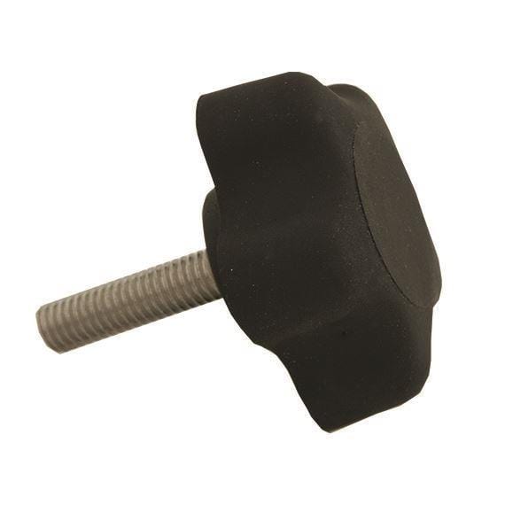 Taco Marine F40-0024BLK Black, Stainless Steel, Soft Touch Knob, 3/8" Bolt
