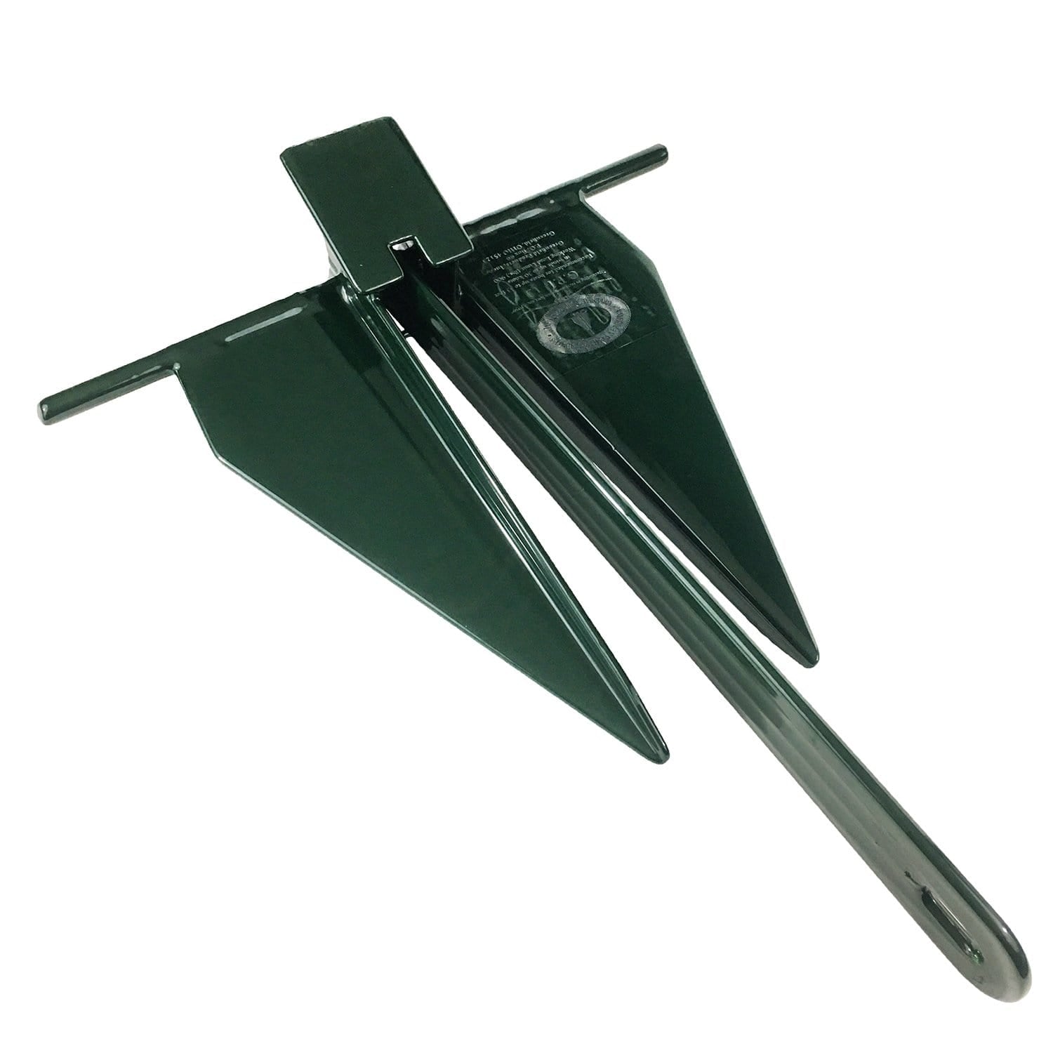 Greenfield Products GPI-13-FG Iron Fluke Anchor 12 Ibs PVC Coated Forest Green
