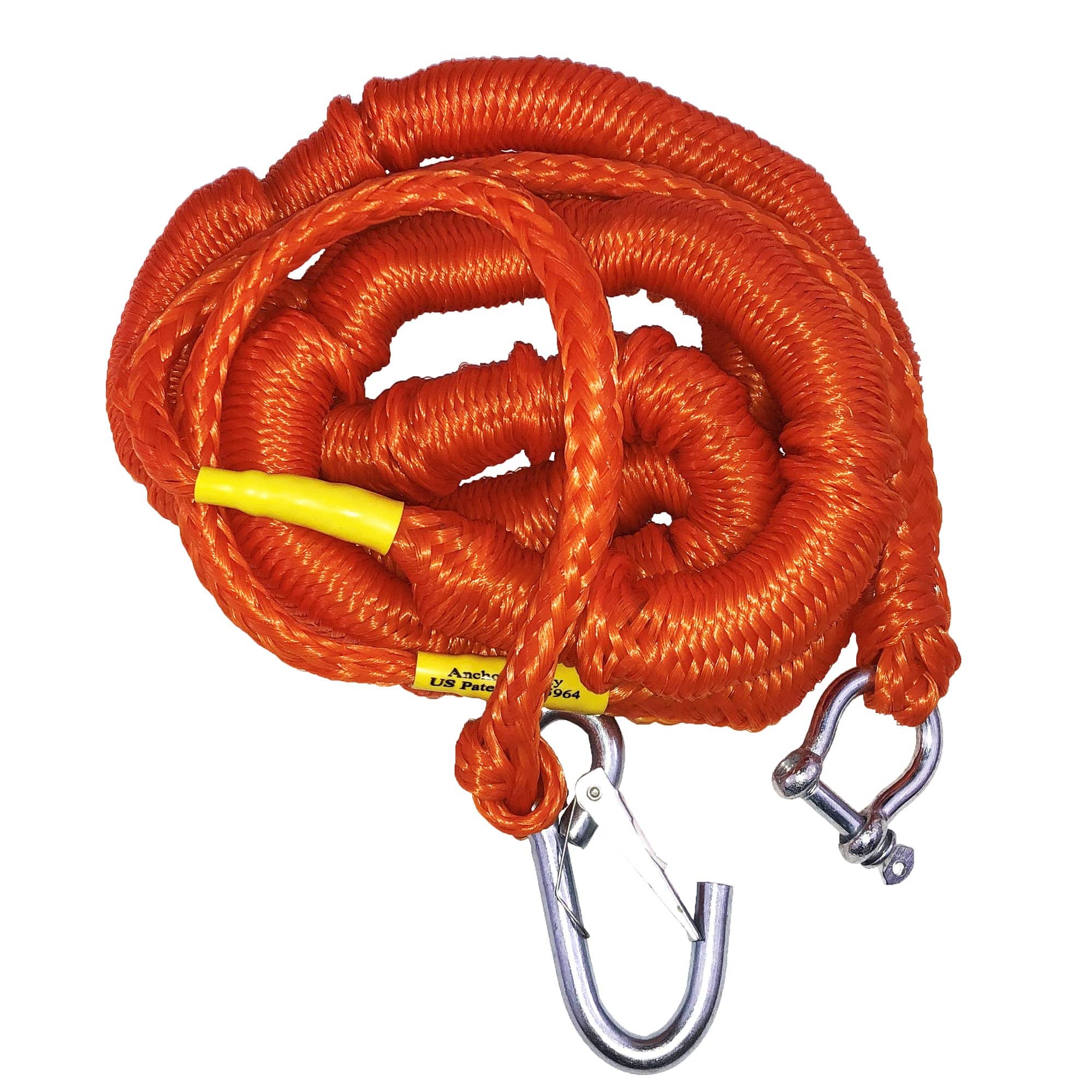 Greenfield SWAB-O Shallow Water 7'-21'L Orange Polyester Bungee Anchor Cord