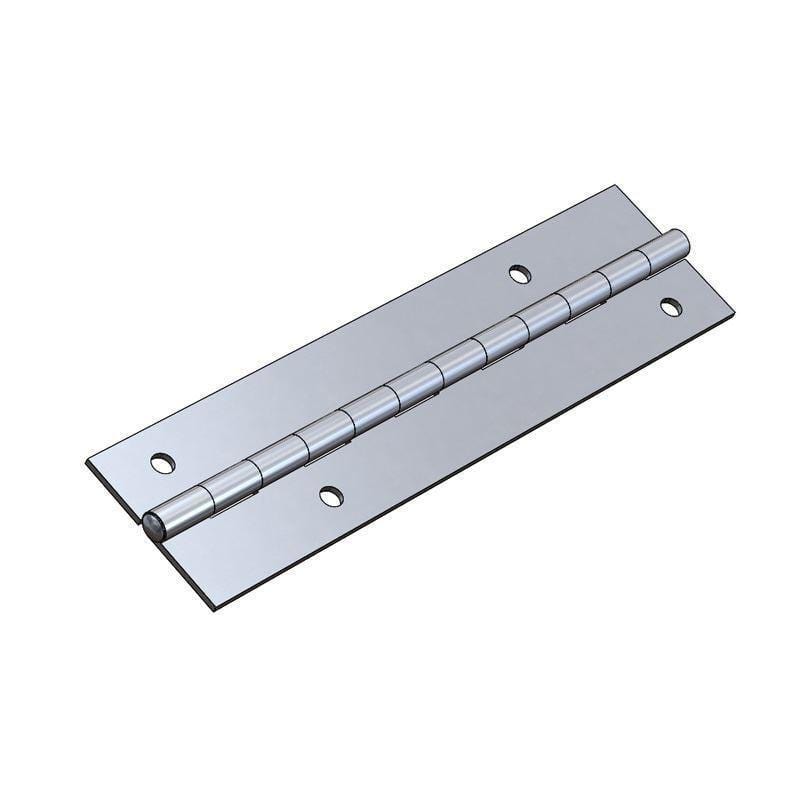 Taco Marine H11-1144D72-1 Aluminum, Drilled Piano Hinge, 1-1/4"W x .040" AWG x 72"L