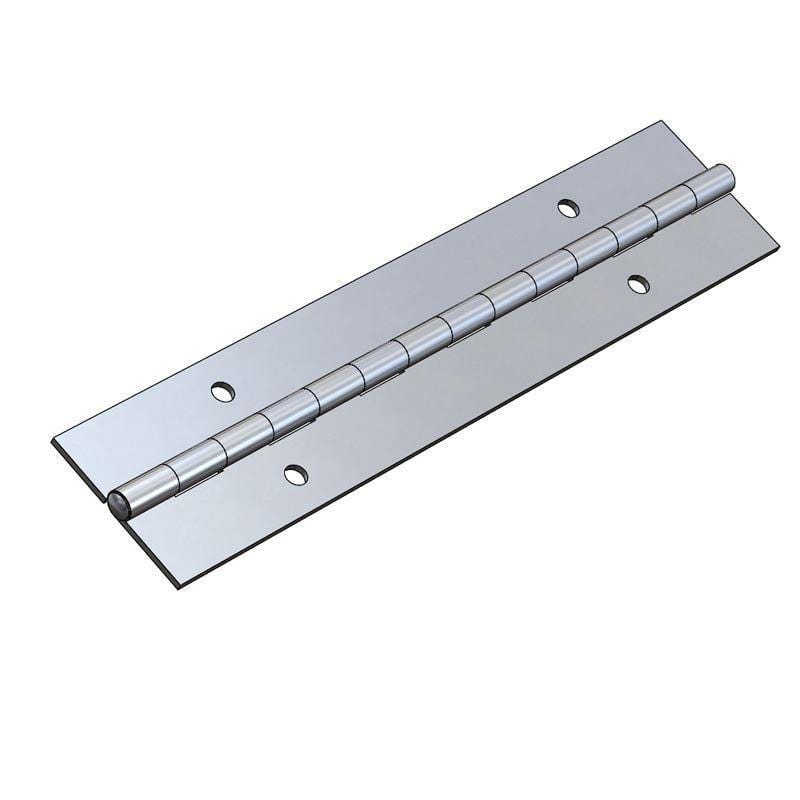Taco Marine H14-0116P72 Polished, Stainless Steel Piano Hinge, 1-1/16"W x .040" AWG x 72"L