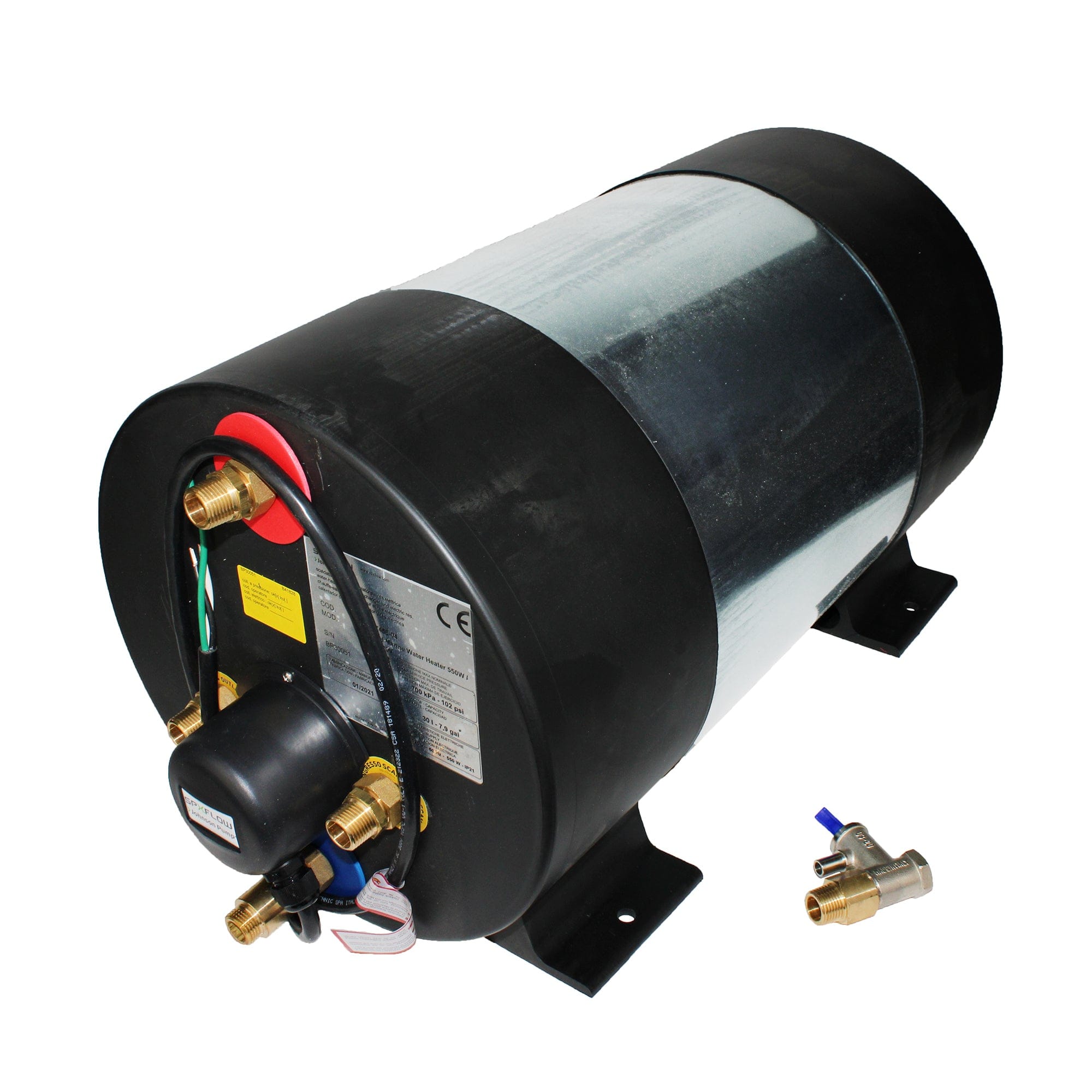Johnson Pump 56-47456-04 AquaH Marine Water Heater, 500W, 30L, 8 Gal, 120V, NPT