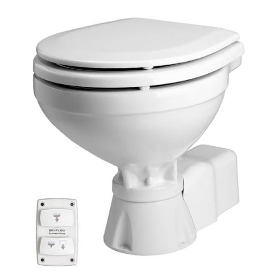 Johnson Pump 80-47231-03 Aqua T Toilet Electric, Compact 12V with Solenoid