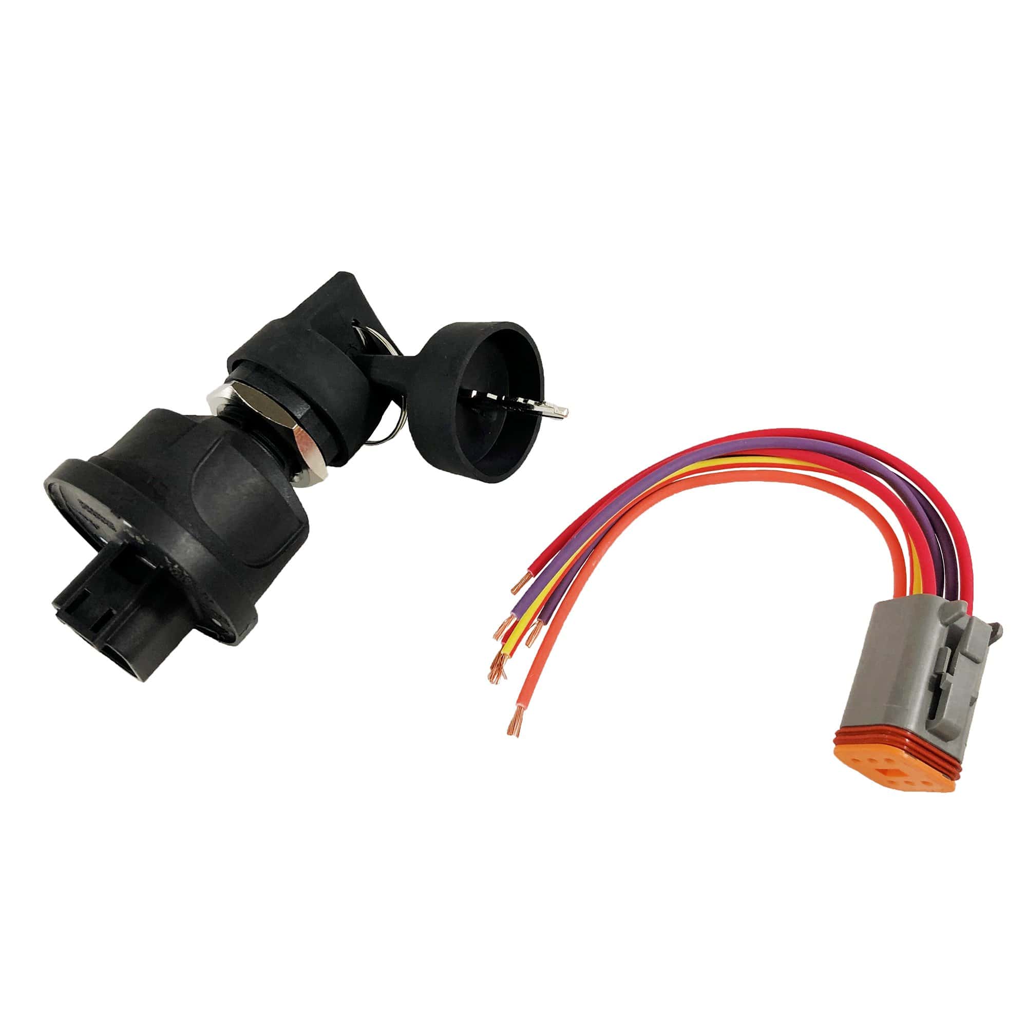 Littelfuse 95060-60-BP 10A/12V Rotary Ignition Switch, 3 Pos, Keyed, IP67
