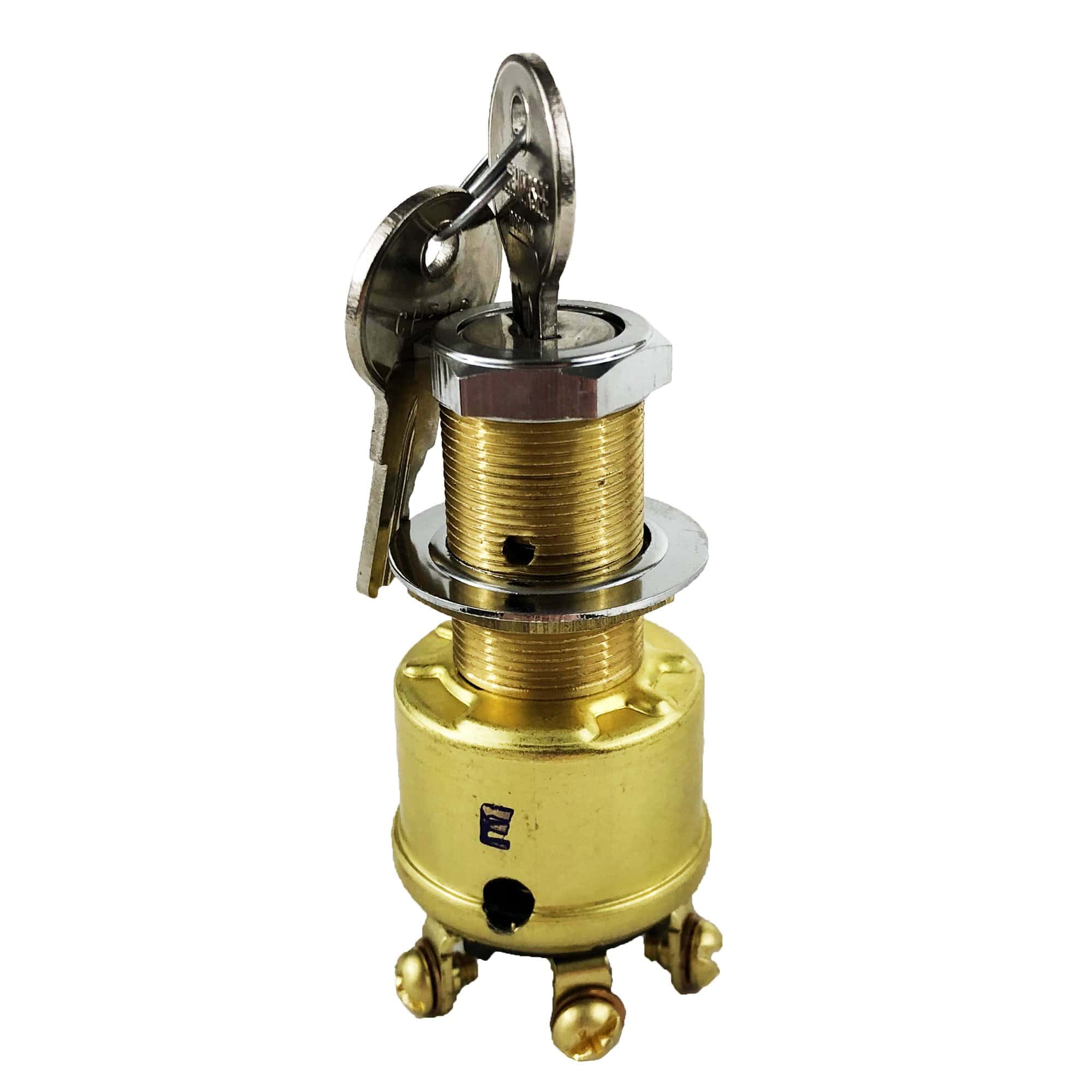 Littelfuse M-712-BP 5A / 12VDC Marine Ignition Switch, Keyed, Rotary, 7/8", 1"