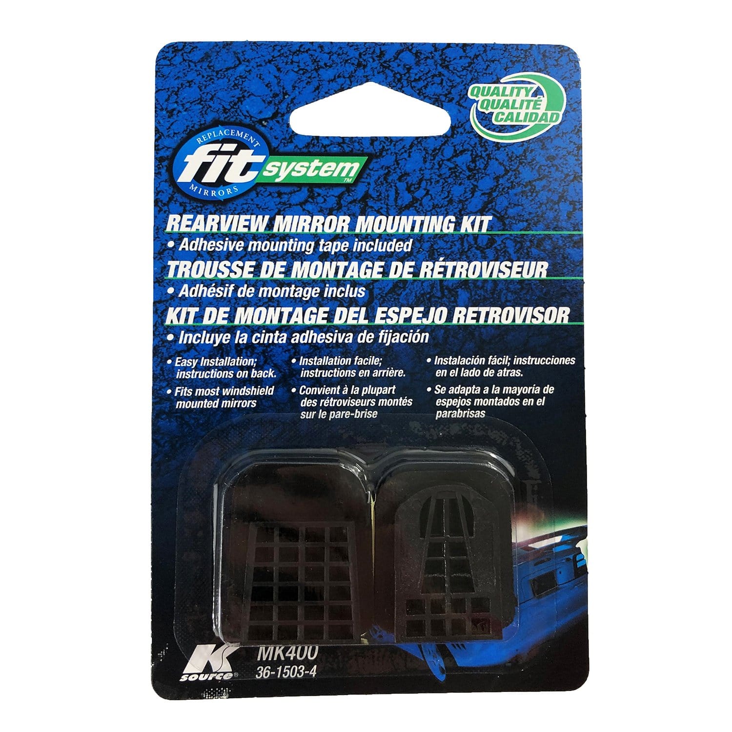 K-Source Fit System MK400 Rear View Mirror Mount with Adhesive