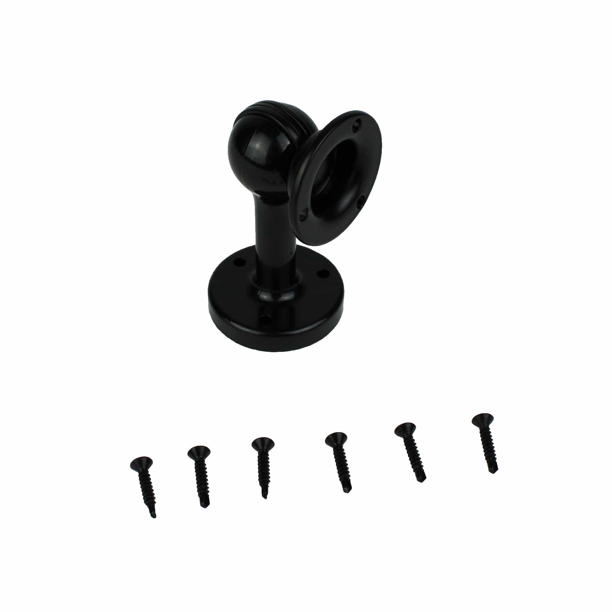 Obeco OBPR-DM-PCDRSTPMAG-B Powder-Coated Magnetic Doorstop – Black