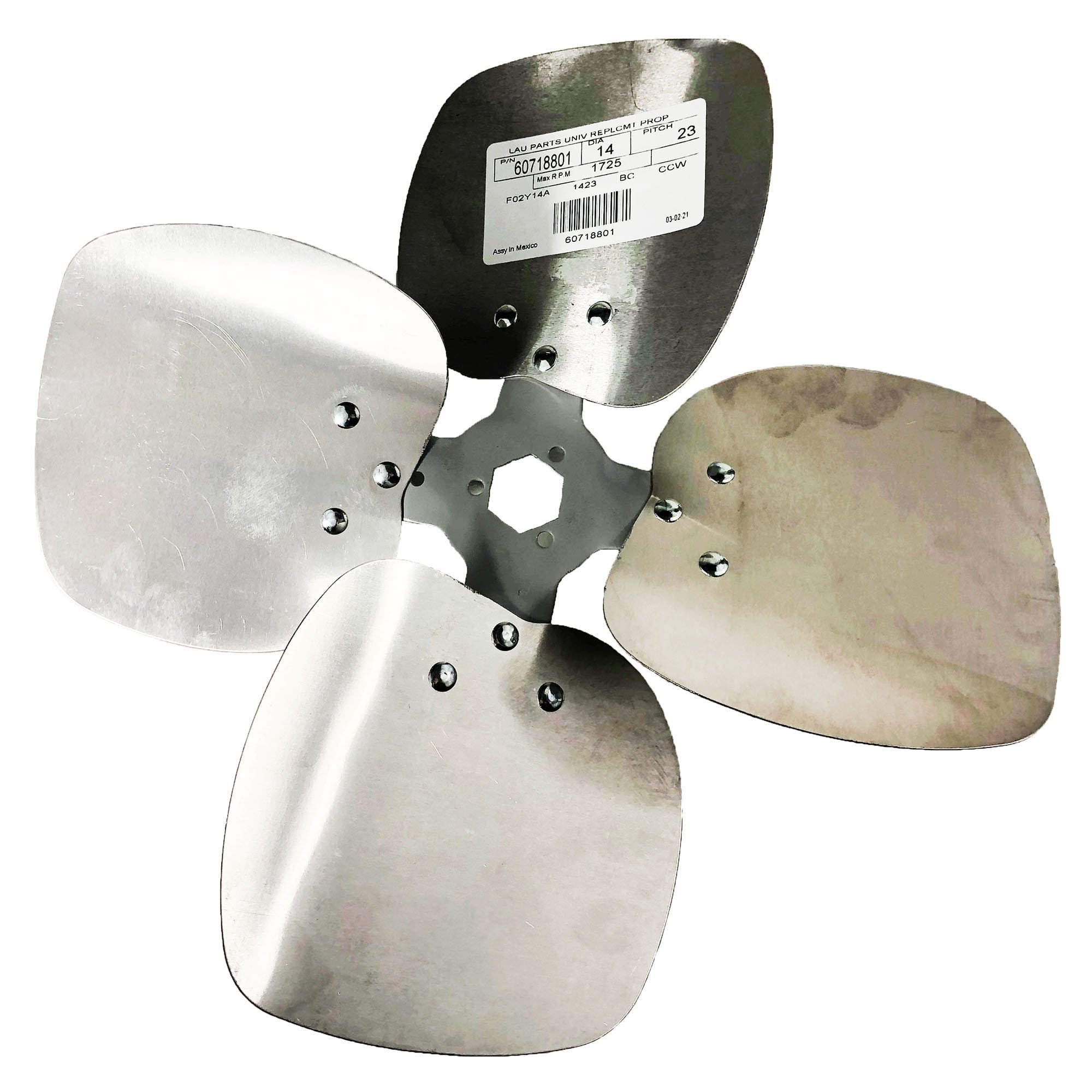 Packard L60718801 Lau 4 Blade HD Condenser Propeller 14" Dia. CCW