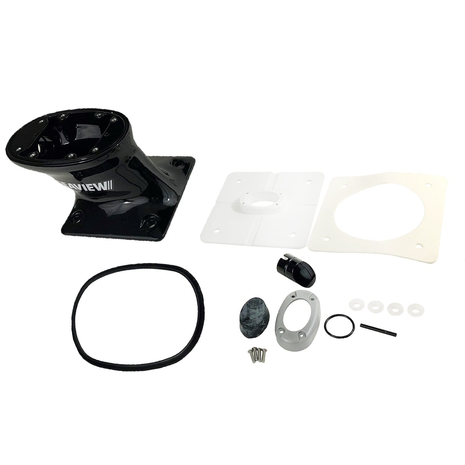 Seaview PMA57M1BLK 5" Modular Mount, Aft Raked, 7x7 Base, Top Plate Required, Black