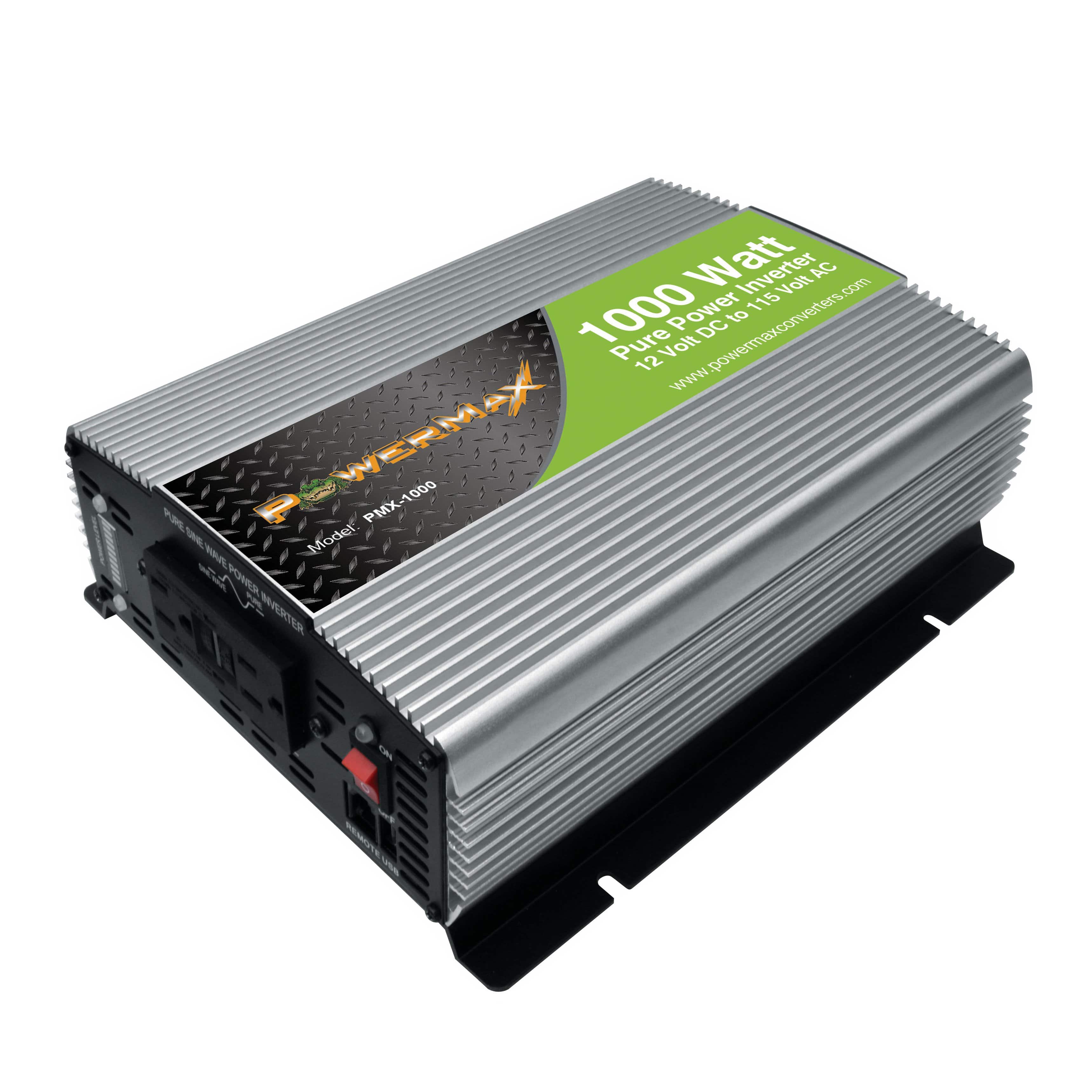Powermax PMX-1000 12 Volt, 1000 Watt, Pure Sine Wave Inverter