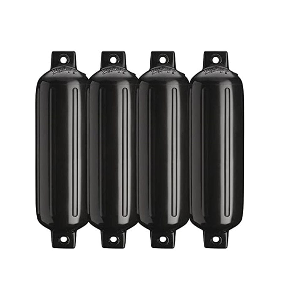 Polyform 24-702-987 G-4 Ribbed Twin-Eye Fender 4-Pack - Black