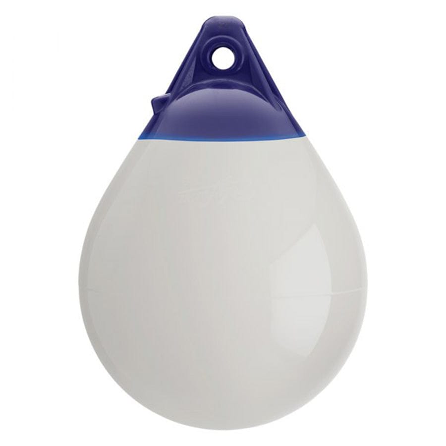 Polyform 36-060-532 8" x 11.5" A-0 Series Round One Eye Inflatable Buoy - White