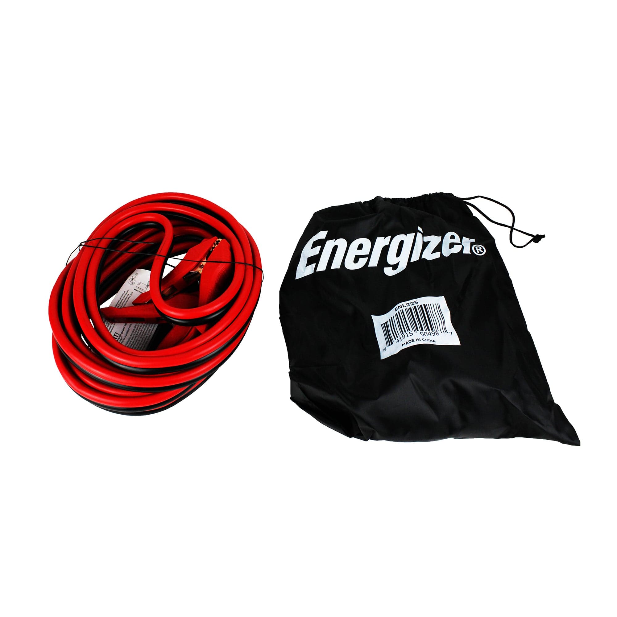 PowerBright ENL225 Energizer 25' Booster Battery Cables W/ LED Clamps, 2 Gauge, 1000A