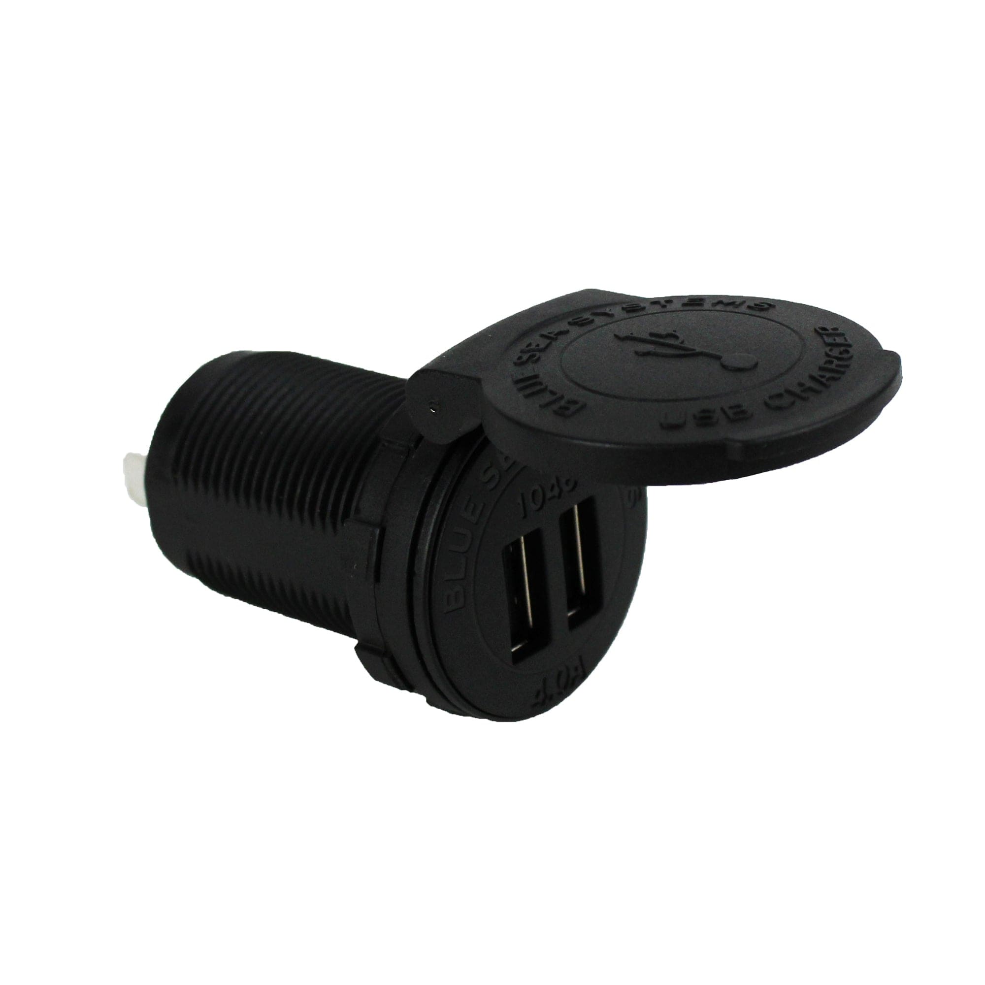Blue Sea Systems 1046-BSS 48V Dual USB Socket Mount Charger W/ Intelligent Device Recognition