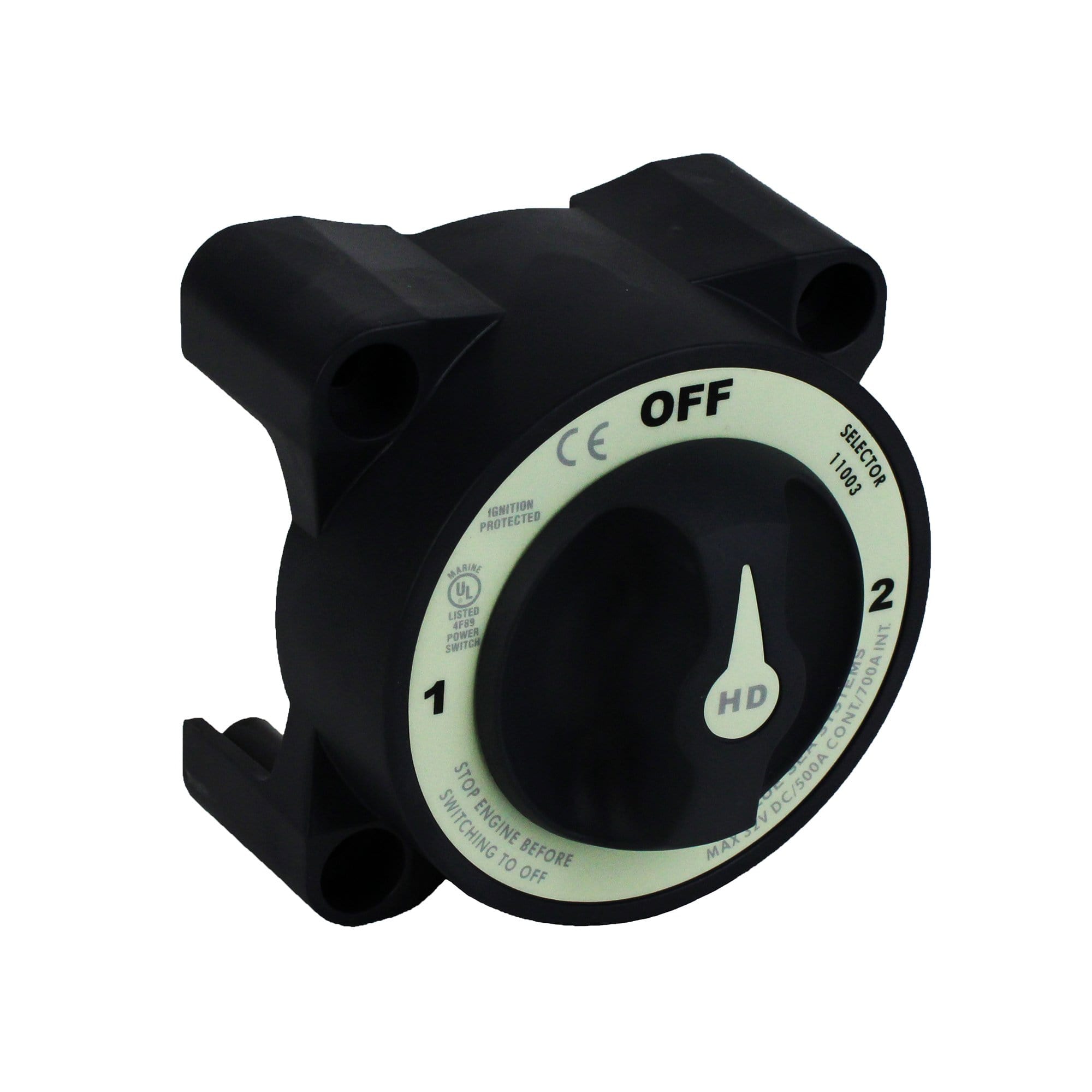 Blue Sea Systems 11003-BSS HD Series Heavy Duty Battery Switch W/ AFD, 3 Positions