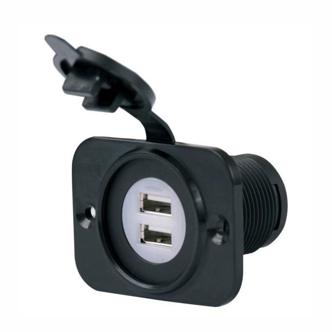 Marinco 12VDUSB Dual USB Charger Receptacle, 12-24V