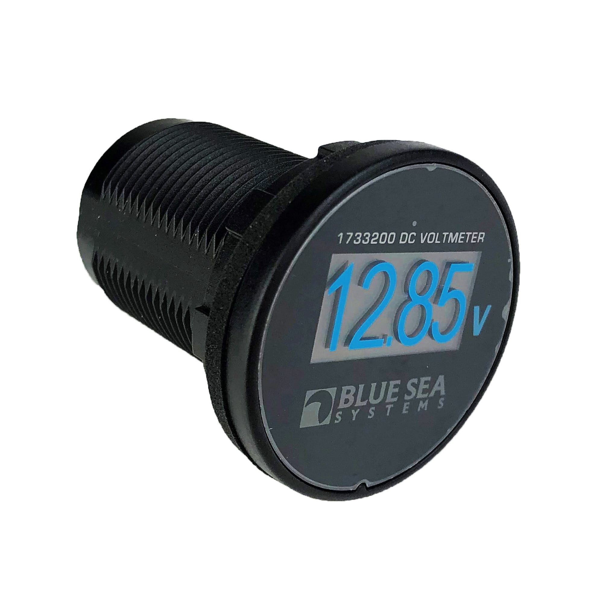 Blue Sea systems 1733200-BSS Power Products OLED Mini DC Voltmeter, Blue